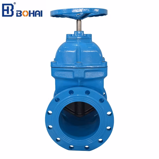 Flange de ferro fundido Bohai em caixa de Polywood Válvula de água de guilhotina de pasta