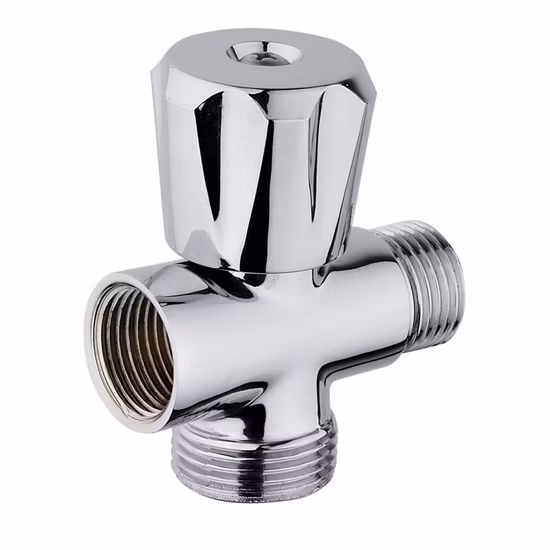 Venda quente de latão polido para parada de vaso sanitário válvula angular de água de 90 graus